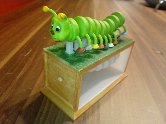 nemoriko s kleine bunte Raupe caterpillar Insekt Insekten mechanisch ist bunt 3D print model - Mito3D