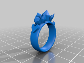 Kristall-Herz-ring 3d print model - Mito3D