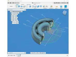 fusion 360 parametric bearings robotics ball bearing 3d print model - Mito3D
