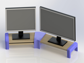 suporte do monitor computador o montagem stand 3d print model - Mito3D