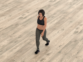 female walking people human model 3d print model - Mito3D