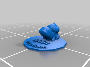 bulbasaur - no supports base video games support pokemon figures 3d print model - Mito3D