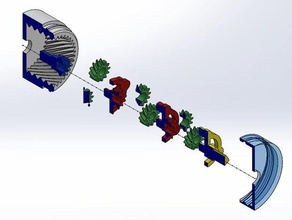 3 étages réducteurs planétaires l'ingénierie 3d print model - Mito3D