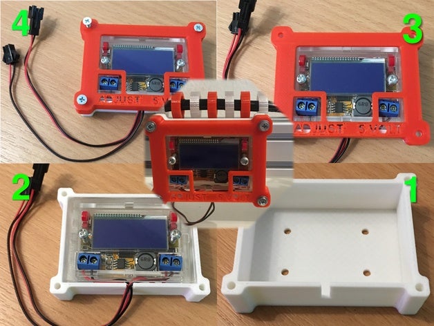 stepdownmodul 40x20 trilho de montagem cabo cam Impressora 3d peças para baixo módulo monte ferroviário etapa 3D print model - Mito3D