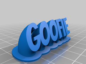 letras llavero goofie office personalizado 3d print model - Mito3D