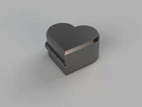 heart shaped ring box hinge fashion 3d print model - Mito3D