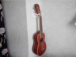 ukulele hanger organization music musique support 3d print model - Mito3D