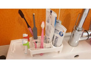 dental hygiene holder bathroom 3d print model - Mito3D