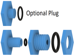 filamento passante o-ring senza viti pluggable Stampante 3d accessori scatola a secco drybox alimentatore guida 3d print model - Mito3D