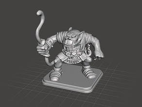 heroquest - orc archer toys & games 28mm dungeons dragons miniature tabletop warhammer 3d print model - Mito3D