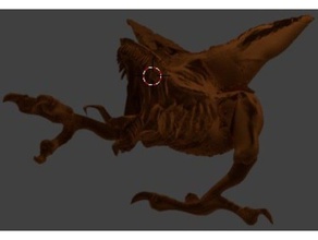 truccate abissale di pollo le creature Stampante 3d il demone dnd in miniatura male fiend monster denti lingua 3d print model - Mito3D