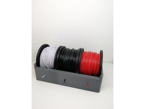 bobina de cable & organizador diy 18 awg la electrónica el soporte alambre administración cables 3d print model - Mito3D