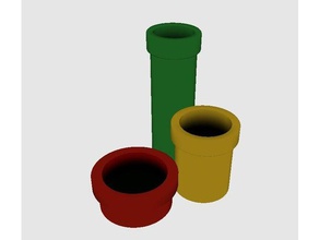 pipes amiibo buildings & structures mario super bros trophy 3d print model - Mito3D