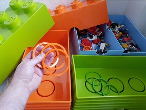 anillo de la caja del lego juguetes y accesorios juego cuadro 3d print model - Mito3D