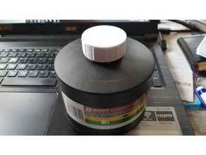 couvercle du cap scott masque à gaz filtre 3d print model - Mito3D