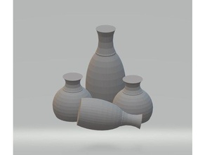 earthernware pots model furniture advanced heroquest dnd miniature dungeons dragons tabletop gaming 3d print model - Mito3D