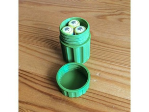 aa aaa battery secure case containers batterycase 3d print model - Mito3D