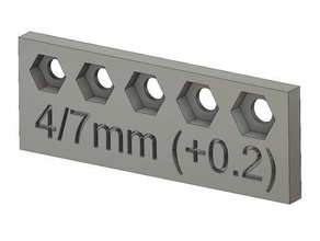 tolerance checker - 4 7 mm bolt nut 3d printing test 3d print model - Mito3D