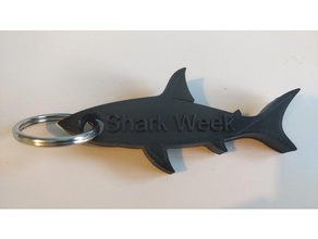 shark week keyring keychains 3d print model - Mito3D