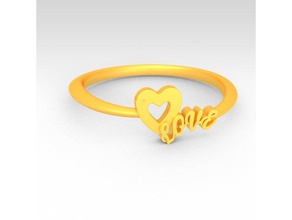 ktfrd01 heart love fancy ring design d printed jewelry 3d print model - Mito3D