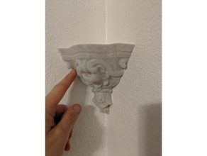 barroco canto da prateleira remix decoração mármore pla 3d print model - Mito3D