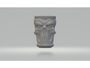 mug skull punisher art coffee draft beer marvel comics mugs 3d print model - Mito3D