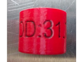 embossed calibration cylinder - id 254mm 1 inch od 3175 125 3d printing tests test 3d print model - Mito3D