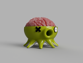 3dtakotuesday brain toy & game accessories octopus zombie 3d print model - Mito3D