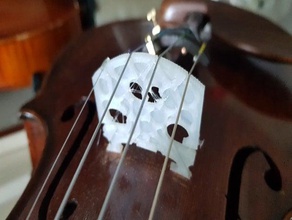 violin bridge - voronoi design 3d print model - Mito3D