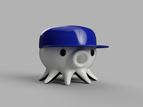 3dtakotuesday baseball cap toy & game accessories hat octopus 3d print model - Mito3D