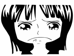 nico robin Schablone 3 2d-Kunst anime Mädchen onepiece ein Stück auf der 3d print model - Mito3D