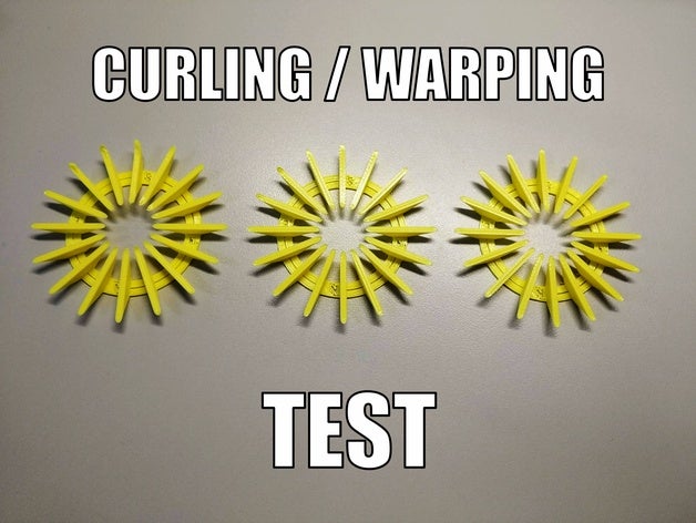 warping curling test 3d printing tests curling curling test overhang torture test printer torture test test torture test warping warping test 3D print model - Mito3D
