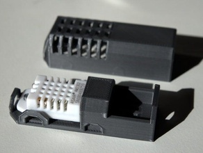 dht22 soporte de pared integrado jst-xh conector la electrónica 3d print model - Mito3D