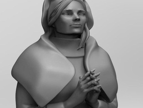 rahibe kadın heykeller şapel kilise çapraz elbise kötü şekil heykelcik kız yüksek topuk Bayan tespih rose sahne ayakkabı uğursuz kardeşim kafatası heykel tombstone ağaç 3d print model - Mito3D