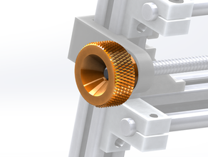 8mm axle knob machine tools alfawise c10 cnc rod threaded 3d print model - Mito3D
