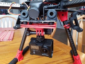 go pro mount v2 s500 frame drone r c vehicles gopro hovergames nxphovergames quadcopter 3d print model - Mito3D