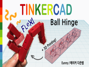 ball hinge basic tinkercad eunny flexi flexible move moving 3d print model - Mito3D