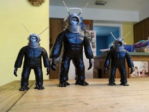 robot monster sculptures classic science fiction 3d print model - Mito3D