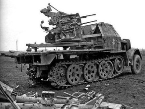 sdkfz7 1 2cmflakvierling 56 zırhlı araç 28 mm cıvata eylem II 2 Dünya Savaşı Alman 3d print model - Mito3D