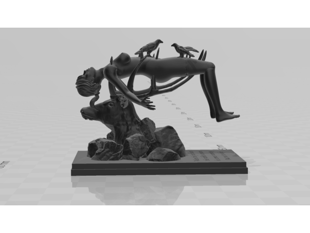 muchacha muerta aníbal hannibal el ciervo 3D print model - Mito3D