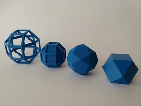 rombicubooctaedro barras matemáticas art arquímedes sólido de la geometría poliedros poliedro 3d print model - Mito3D