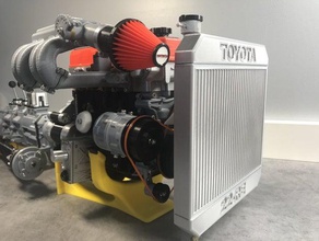 radiateur d'extension de toyota 22re moteur jouets mécaniques 3d print model - Mito3D