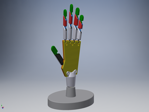articulated hand display stand glove prop props infinity gauntlet mannequin support 3d print model - Mito3D