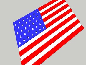 united states america flag diy 3d print model - Mito3D