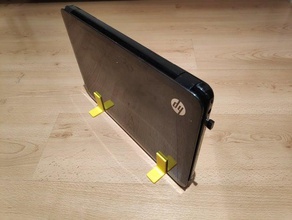 vertical laptop bracket diy stand 3d print model - Mito3D