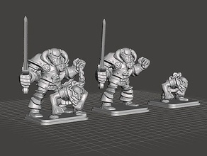heroquest - chaos warlord orcs bane toys & games 28mm dungeons dragons gamesworkshop miniature tabletop warhamer 3d print model - Mito3D