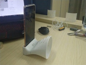 Handy-Lautsprecher & Ständer audio Lautsprecher Telefon stand Freisprecheinrichtung stehen montieren 3d print model - Mito3D