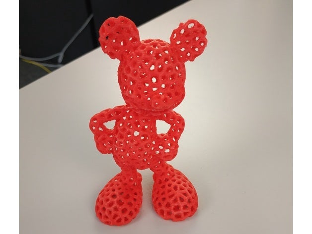 mickey mouse voronoi models disney mickeymouse 3D print model - Mito3D