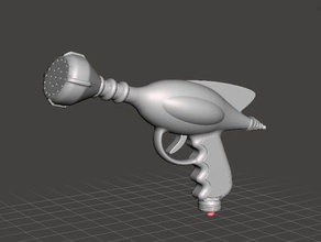 ray gun water wand 3d printing fun garden hose raygun squirt toy 3d print model - Mito3D