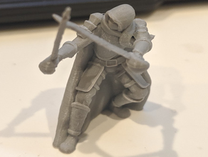gloomhaven boss aesther swordsman toy & game accessories cloak dnd miniature 3d print model - Mito3D
